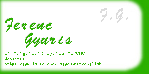 ferenc gyuris business card